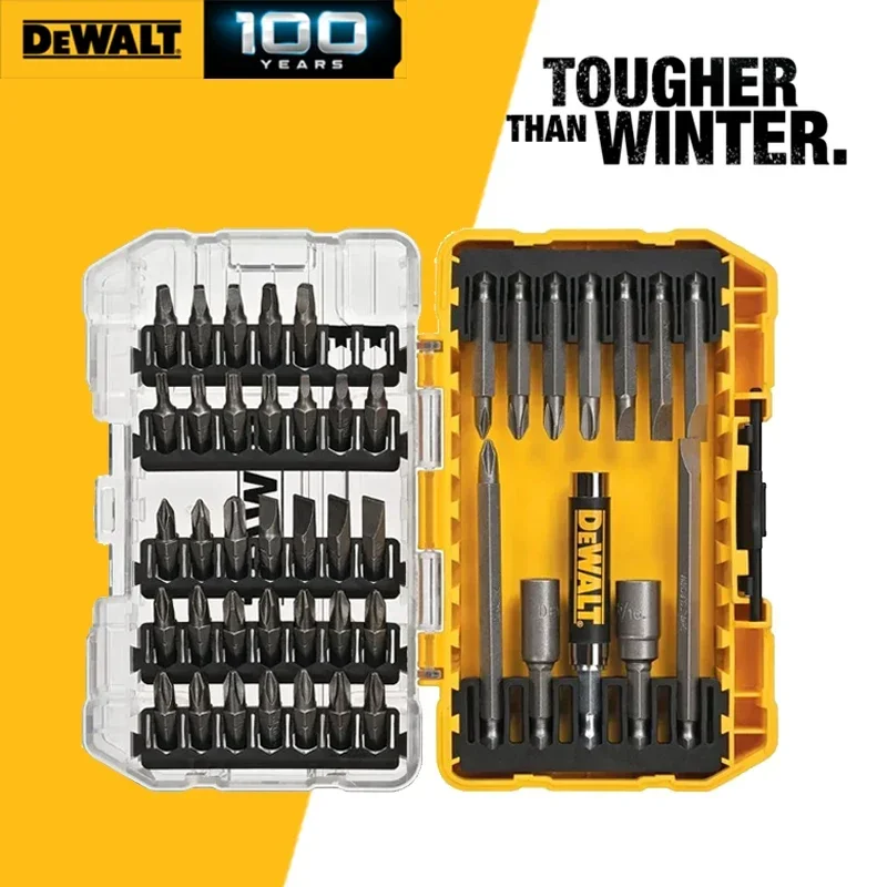 

DEWALT 45-Piece Screwdriver Bit Set Steel Hex Shank Phillips Slotted Square Double-ended Bits Power Tool Accessories DW2166