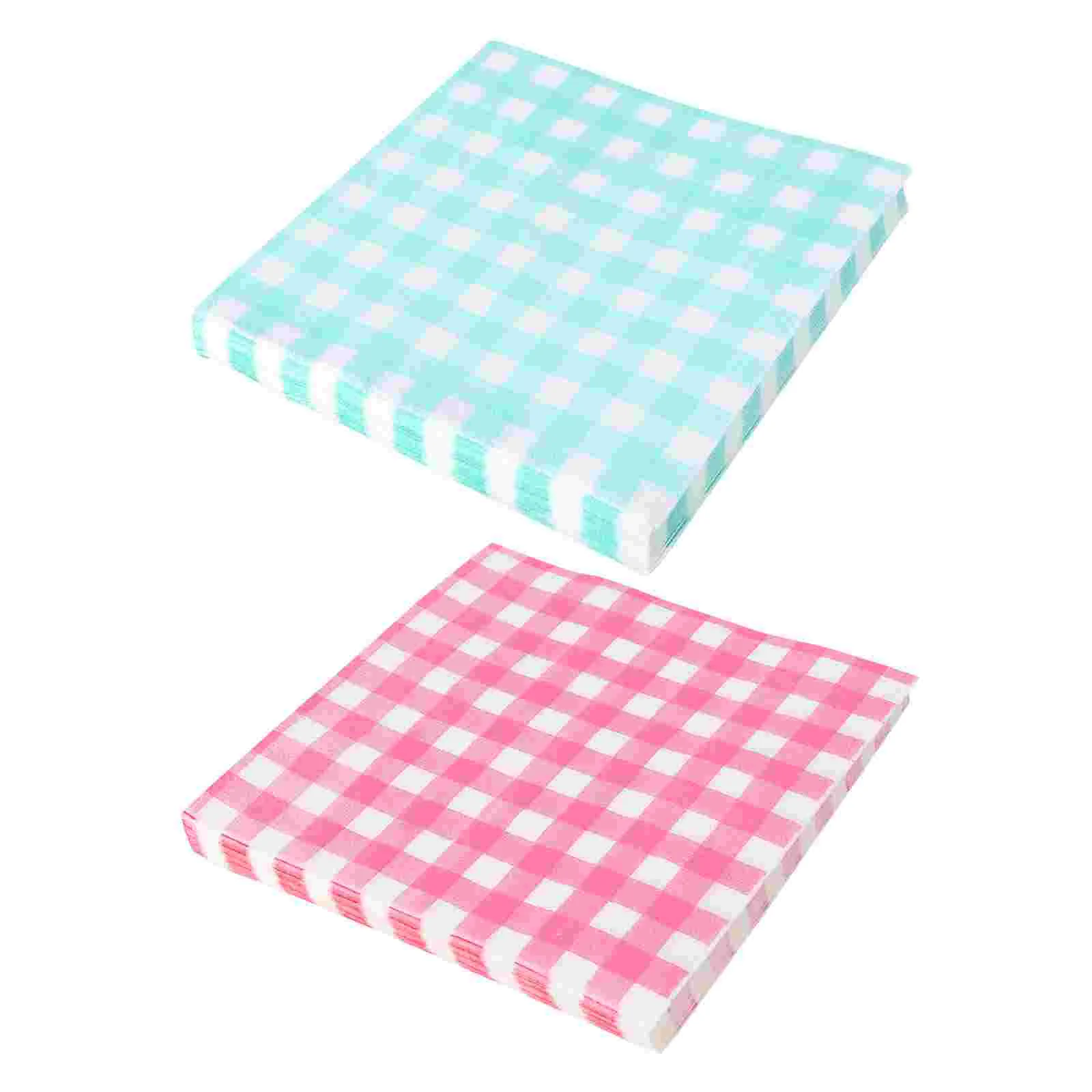 80 Pcs Paper Napkin Tissue Party Supply Dinner Napkins Decoration Grid Pattern Decorative