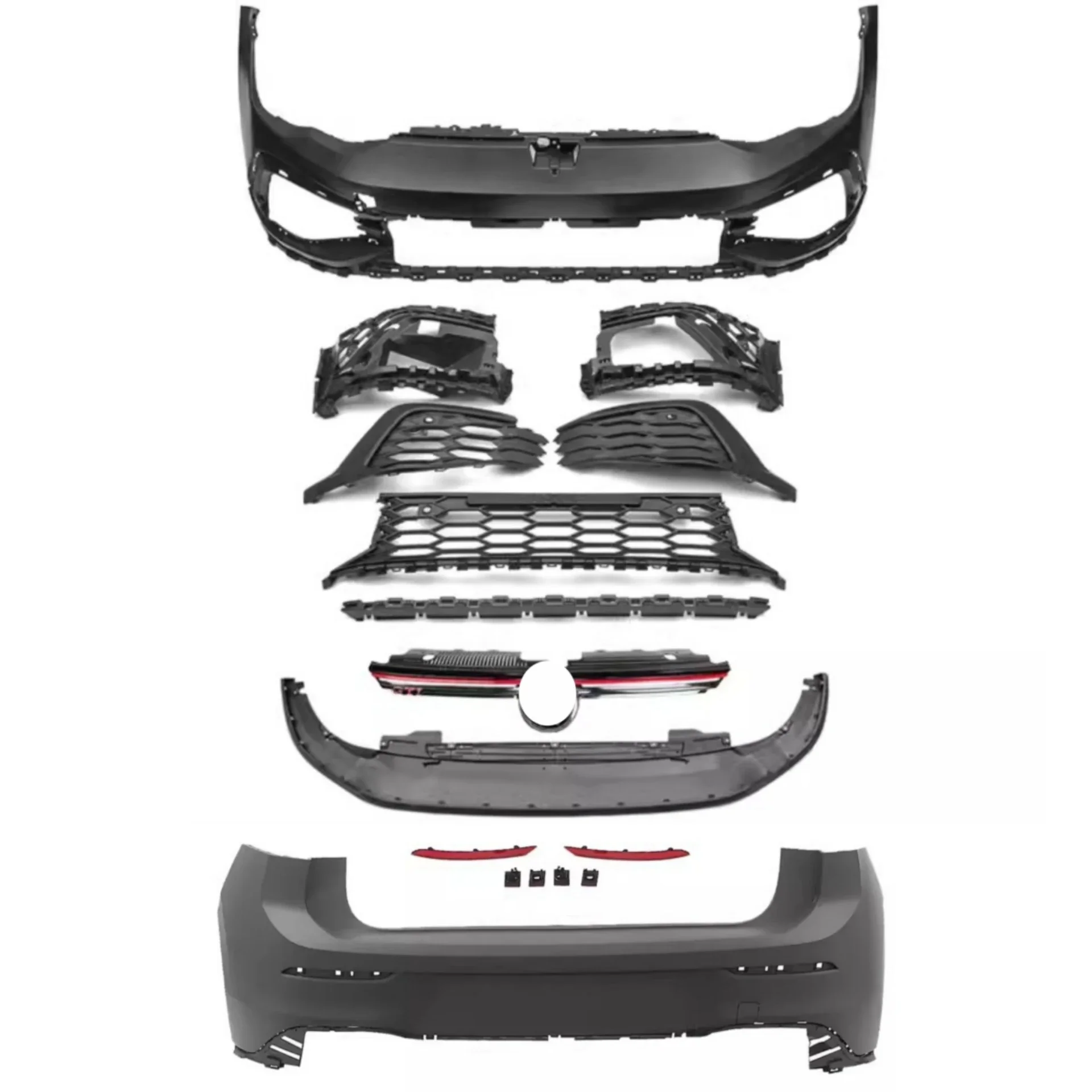 

Front Rear Bumper Assembly Black Grille Spoiler for Volkswagen vw Golf 8 Modified New Style Body Kit Car Accessories