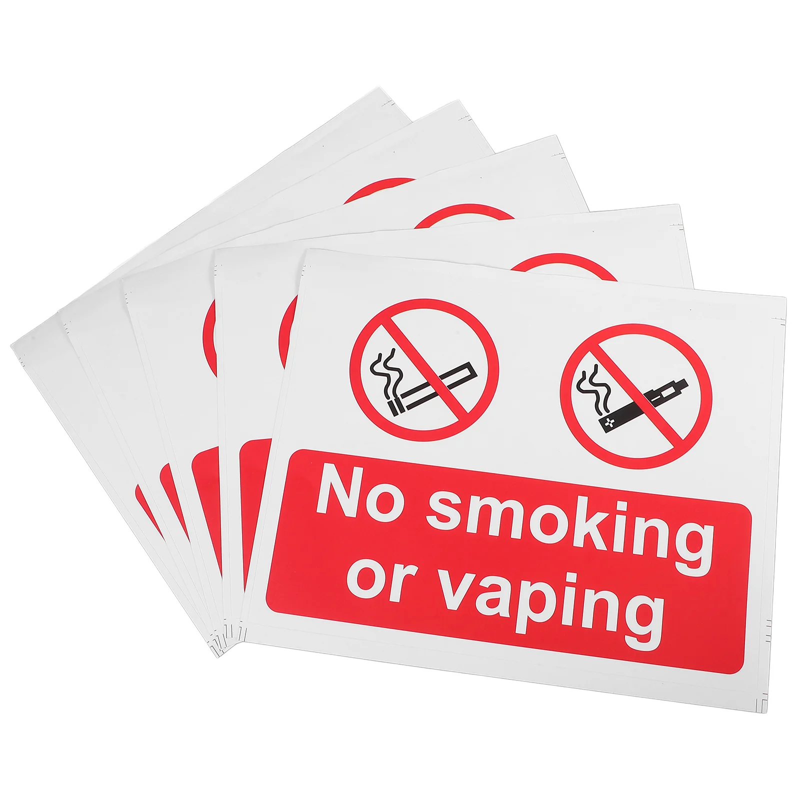 

5Pcs Safety Stickers Creative Public Warning Decals for Cars Vehicles Business Outdoor Use No Smoking Sign Fire Door Keep Clear