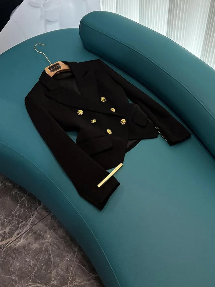 

Модный классический женский костюм Jaet, зима 202, утягивающий талию костюм для похудения, ветрозащитный, с длинными пуговицами, D...