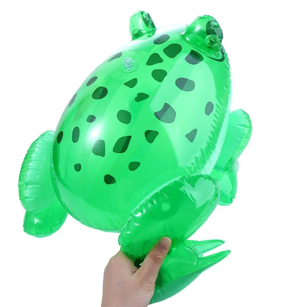 Animal Bouncing  Frog Toy Inflatable Frog Model Festival Party Decor Green Inflatable Frog Toy Glowing Frog Inflatable Toy