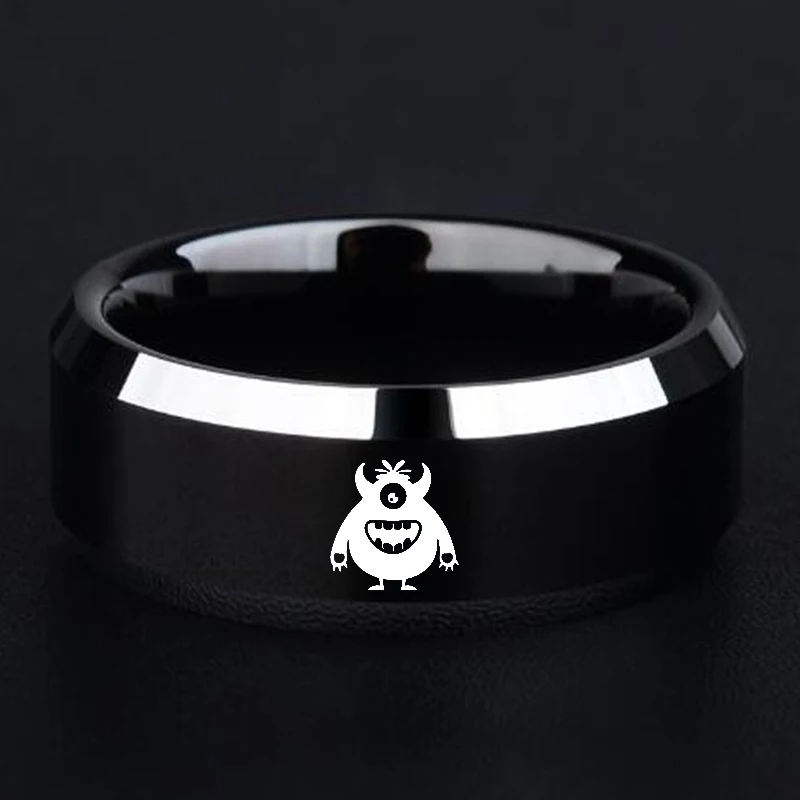 Punk Eyes Ring Cute Cartoon Monster Ring For Women Fashion Sweet One Eyed Monster Eyes Open Couple Ring Party Finger Accessories