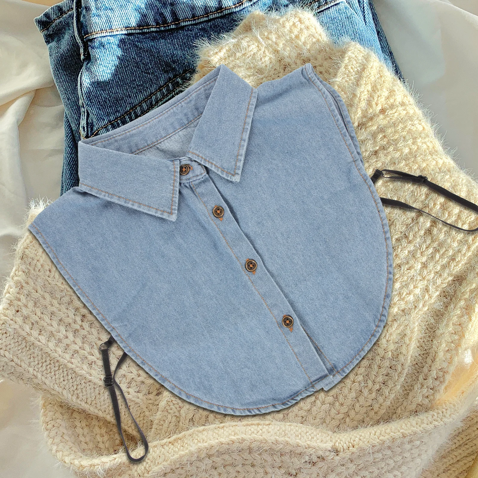 

Fake Cotton Shirt Collar Detachable Women False Collar Comfortable Decorative Party Dating Gathering Fake Collars