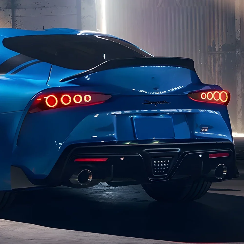 

Автомобильные задние фонари в сборе для Toyota Supra 2018-2023, светодиодные автоматические задние фонари, новое обновление, противотуманный тормоз, указатель поворота, аксессуары
