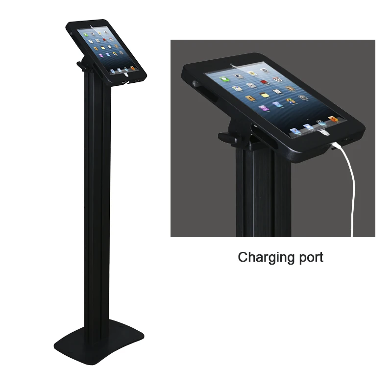 Metal 360 Degree Rotating Adjustable Floor Stand For iPad And Tablet