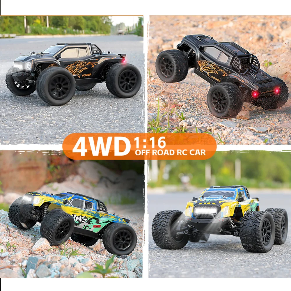 WLtoys 164018 RC Car 1/16 2.4G Electric Remote Control Vehicle 35km/h Climbing Crawler Bicycle with large wheels 4WD Off-road