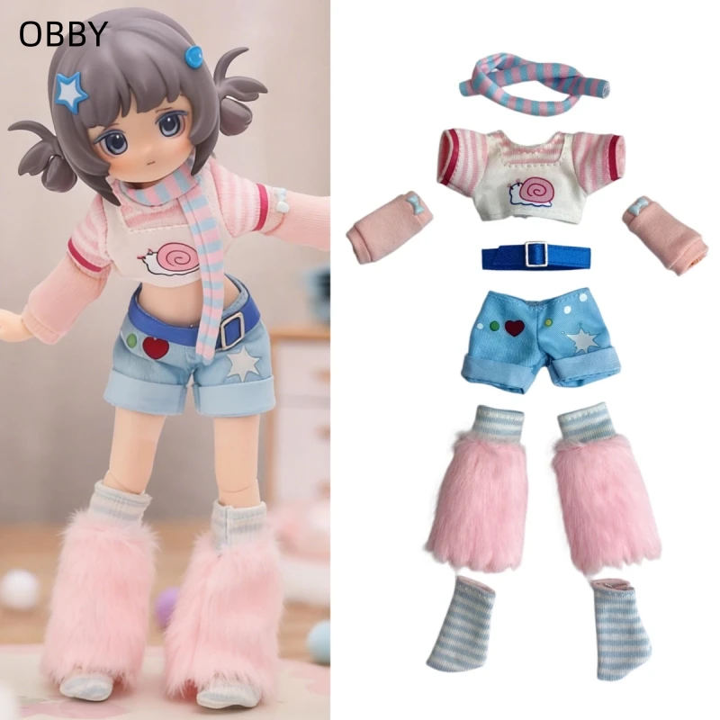 

Футболка, шорты и гетры для кукол BJD 1/12 в стиле чирлидерши, а также одежда для кукол серии Free Spirit Pet с телом 13-14 см.