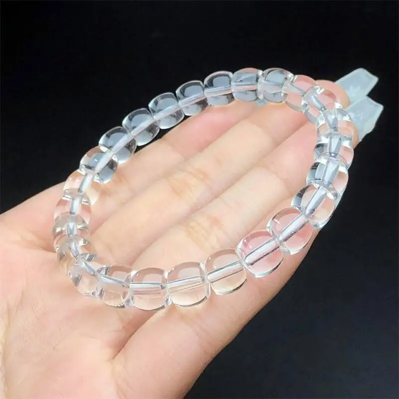 

8MM Natural Clear Quartz Bracelet Fashion Energy Stone Reiki Healing Crystal Strand Fengshui Gift 1PCS