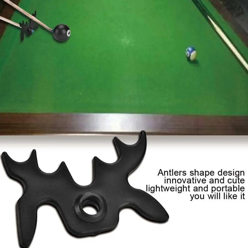 2023 New Pool Cue Black Snooker Billiards Cue Rack Bridge Head Billiards Cross Antlers Rod Holder Accessories