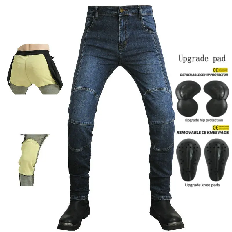 

Volero Wear Resistant Riding Pants High Elasticity Super Slim Motorcycle Protective Jeans Knight Casual Sports Motor Trousers