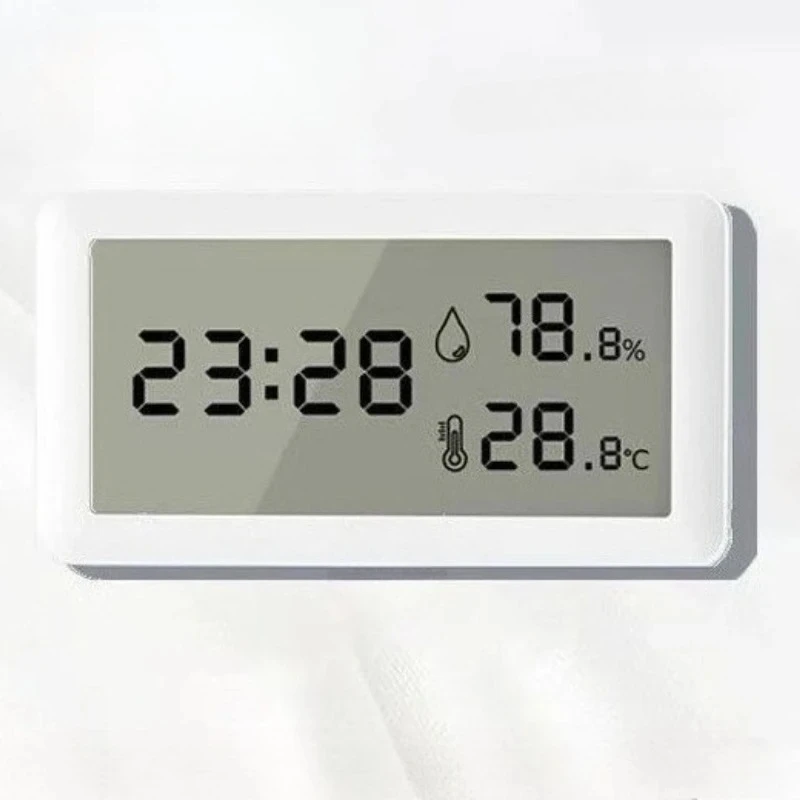 Xiaomi Deli Elektronische Thermometer Hygrometer Weerstation Hoge Precisie Met Tafelklok Slimme Elektrische Digitale Thermometer