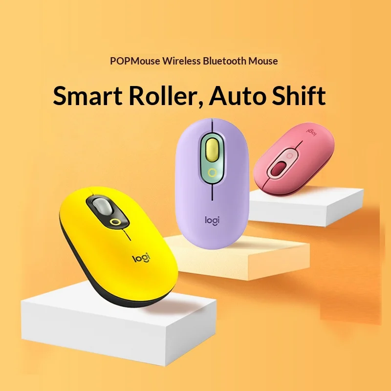 

Беспроводная мышь Logitech M350 POP, 1000 DPI, бесшумный клик, подключение к нескольким устройствам, для Windows, Mac, iPadOS, Android, для домашнего и офисного использования