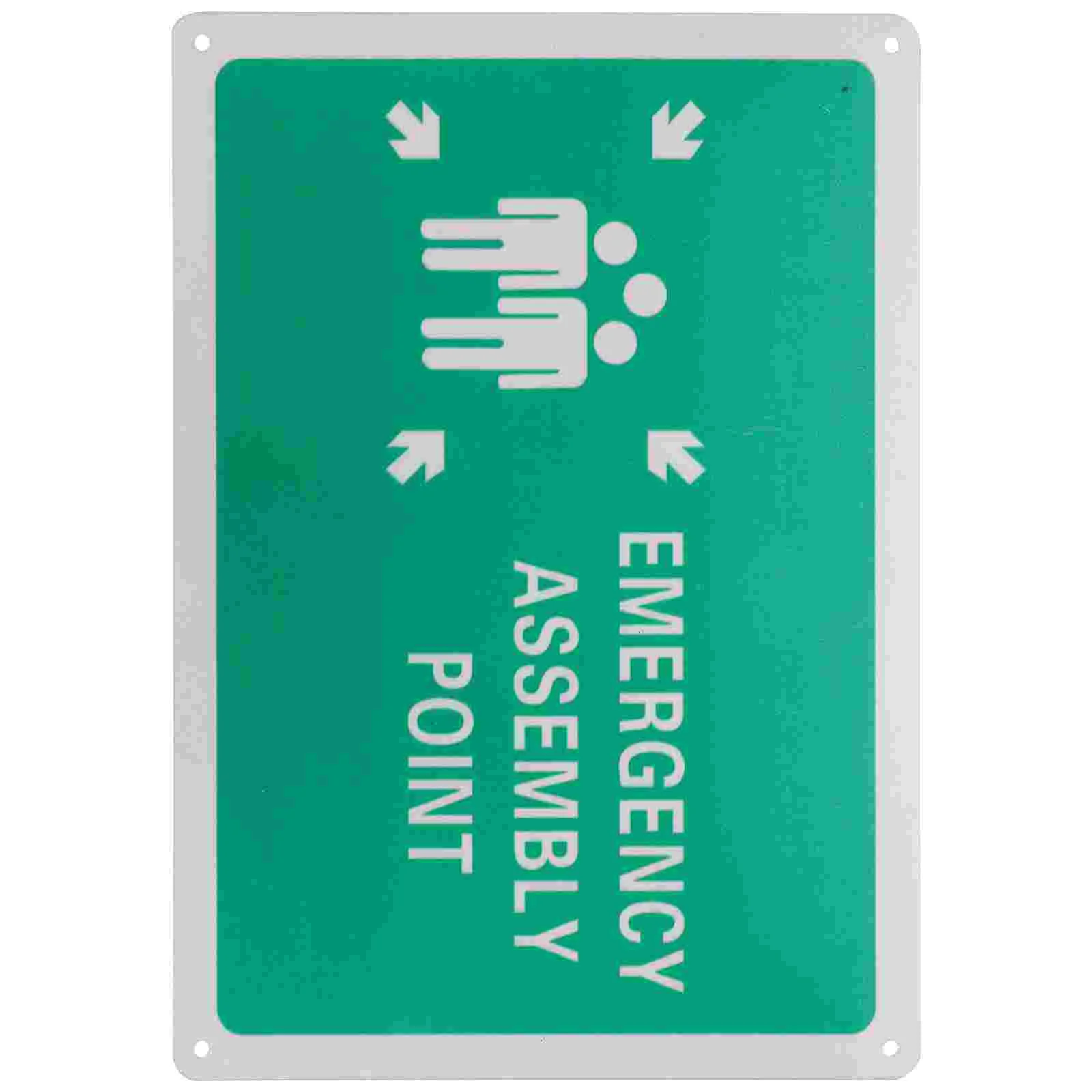 Alumínio Fire Fighting Signage, Assembly Point, Safety Label, Weather-Resistant, Mercado