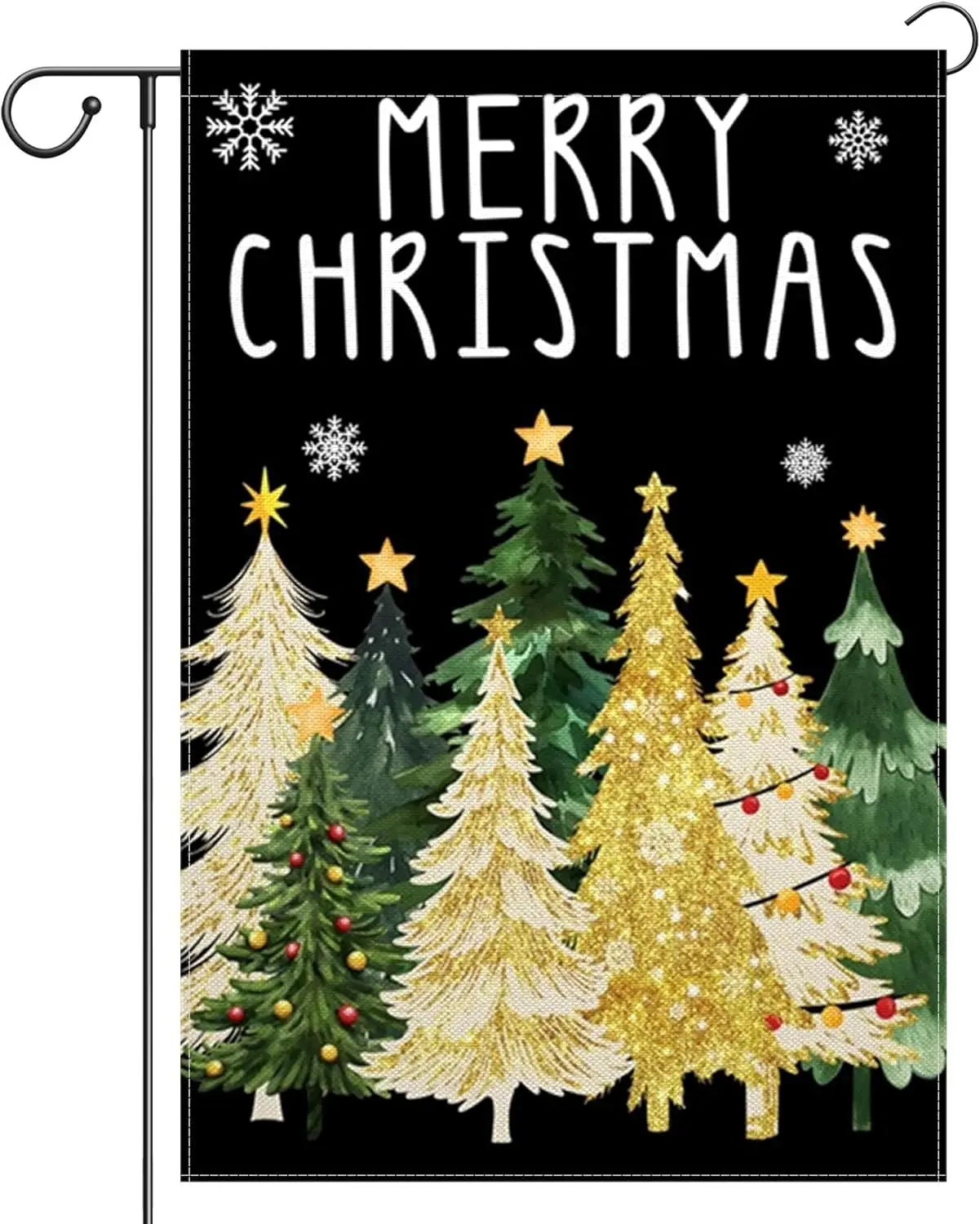 ChloropLastid Merry Christmas Garden Flag Vertical Double Sided 12x18 Inch Christmas Tree Winter Holiday Welcome Outside Dec AAO