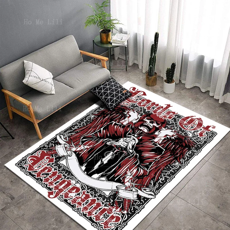 

Unique Demon Lords Of Vengeance Skull Gothic Skeleton Non Slip Flannel Floor Rugs By Ho Me Lili