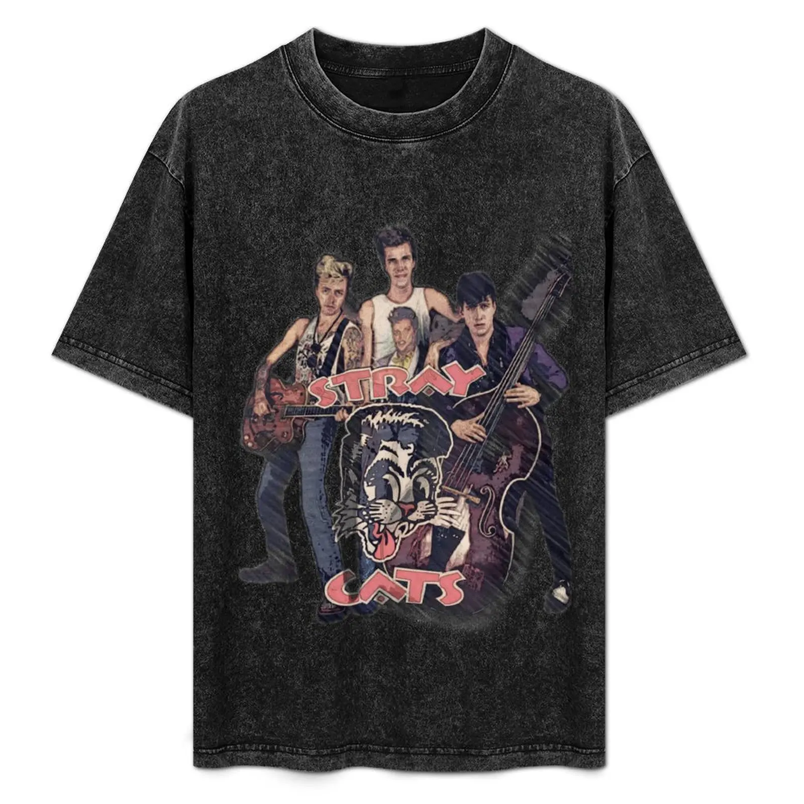 

Stray cats T-Shirt oversized graphic tee tees plus size tops mens graphic t-shirts big and tall