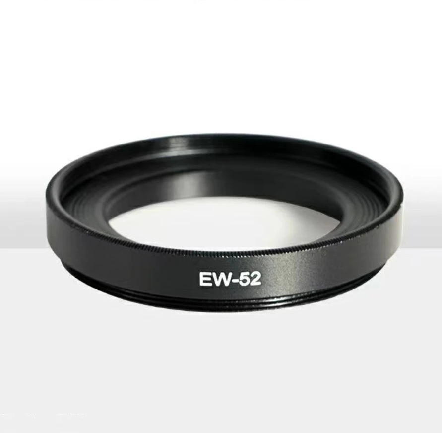 LH-EW52 Camera Metal Lens Hood Screw Mount Interface Black Mask Light Shield Cover Shade for Canon EW 52mm RF 35mm F1.8 EOS R