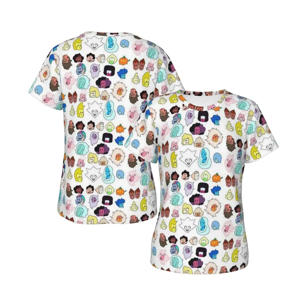 Steven Universe Heads T-Shirt for Women O-Neck Streetwear T Shirts Women's Short Sleeve Summer Clothes Tops