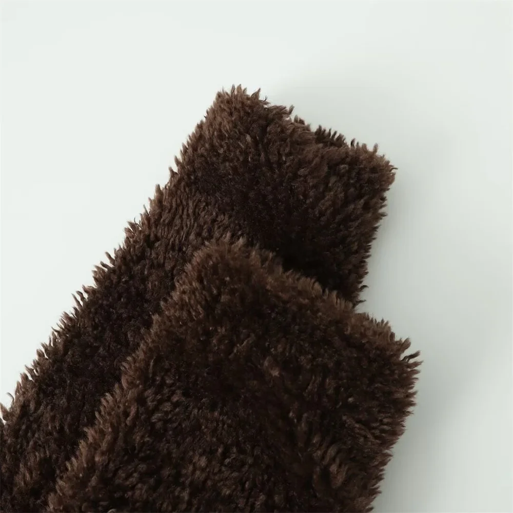 New women's clothing European and American wind rope buckle fur effect short coat jacket