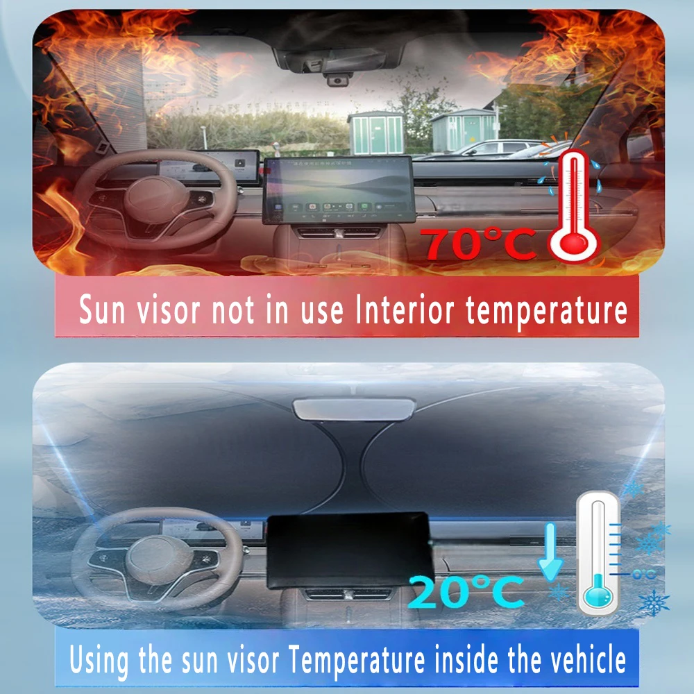 For Peugeot 408 Dongfeng Fukang ES600 2014~2025 2015 2016 Car Front Windshield Sunshade Heat Insulation Sun Visor Summer Auto