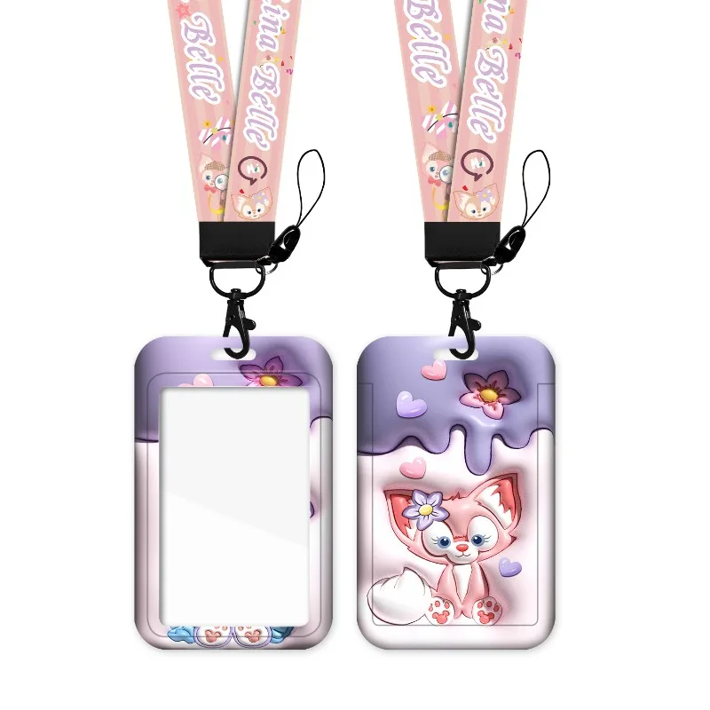 

Disney Card Holder for Students Workers with Cute Mickey Mouse Winnie the Pooh Lina Bell Designs for Campus Access Bus Work ID