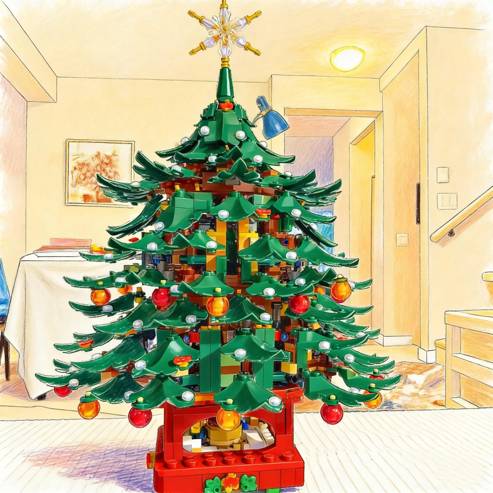 

3171 шт. рождественские украшения Санта-Клаус Рождественская елка 41843 Строительный блок-головоломка Модель игрушки Орнамент Фестиваль Подарки на день рождения