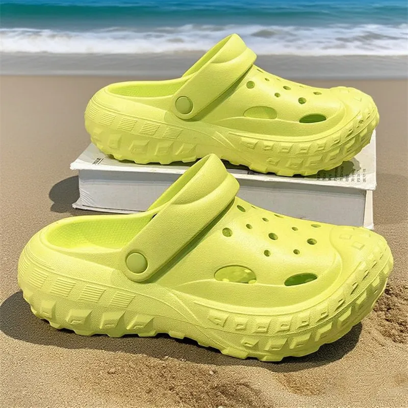 Fashion Green Garden Sandals Woman Clogs Summer Outdoor Sandals For Man Platform Anti-Slip Eva Sandals Men zapatos para hombre