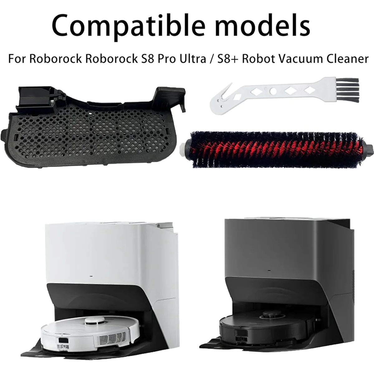 FZFZ untuk S8 Pro Ultra / S8 + Robot Stasiun Pangkalan Vakum Filter Tenggelam Suku Cadang Pengganti Sikat Pembersih Mandiri Dock Kecepatan Tinggi