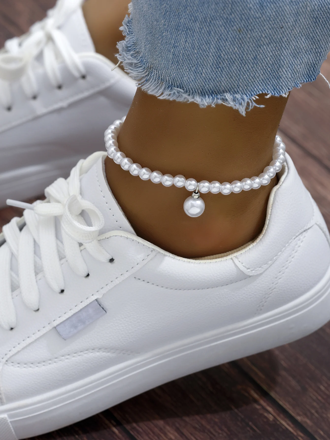 Europe and the United States fashion new exquisite artificial pearl beach anklet temperament leisure all hot ins accessories