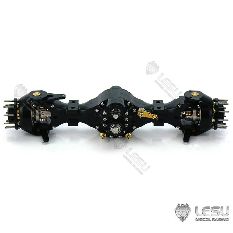 LESU 1/16 truck tractor DIY German bruder axle upgrade 10004 flange front through axle differential lock version