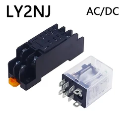 220/240V AC 10A 8PIN Coil Power Relay DPDT LY2NJ HH62P HHC68A-2Z JQX-13F With Socket Base