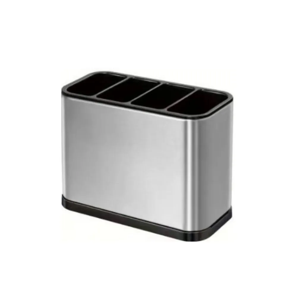 Stainless Steel Kitchen Cutlery Organizer Drainable Rust Proof Chopstick Shelf Box Compartment Large Capacity Spoon Storage Rack