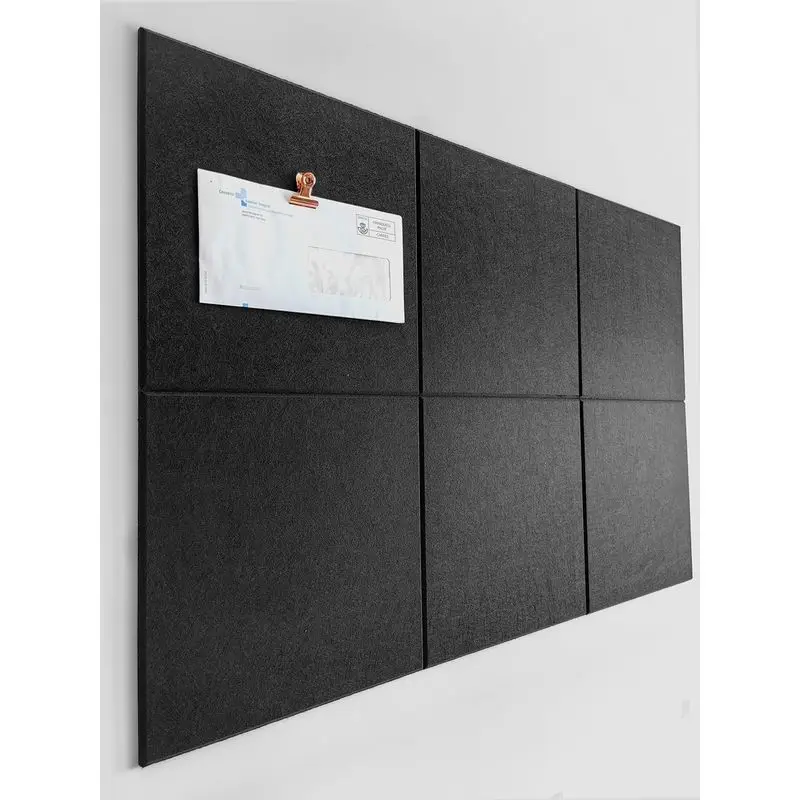 6PCS+35PCS Pushpins Cork Pin Bulletin Boards Felt Wall Decor Tiles Soundproof Acoustic Panels for Studio Office Home Decoration