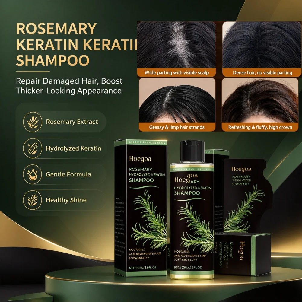 100ml Rosemary Thickening Shampoo Herbal Essence  Oil Control Volumizing Anti Dandruff Itch Relief Anti Hair Loss shampoo