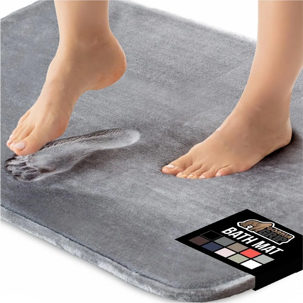 

Memory Foam Bath Rugs, Soft Absorbent Velvet Bathroom Mats, Durable Dots on Underside, Machine Washable Bathmat for Shower