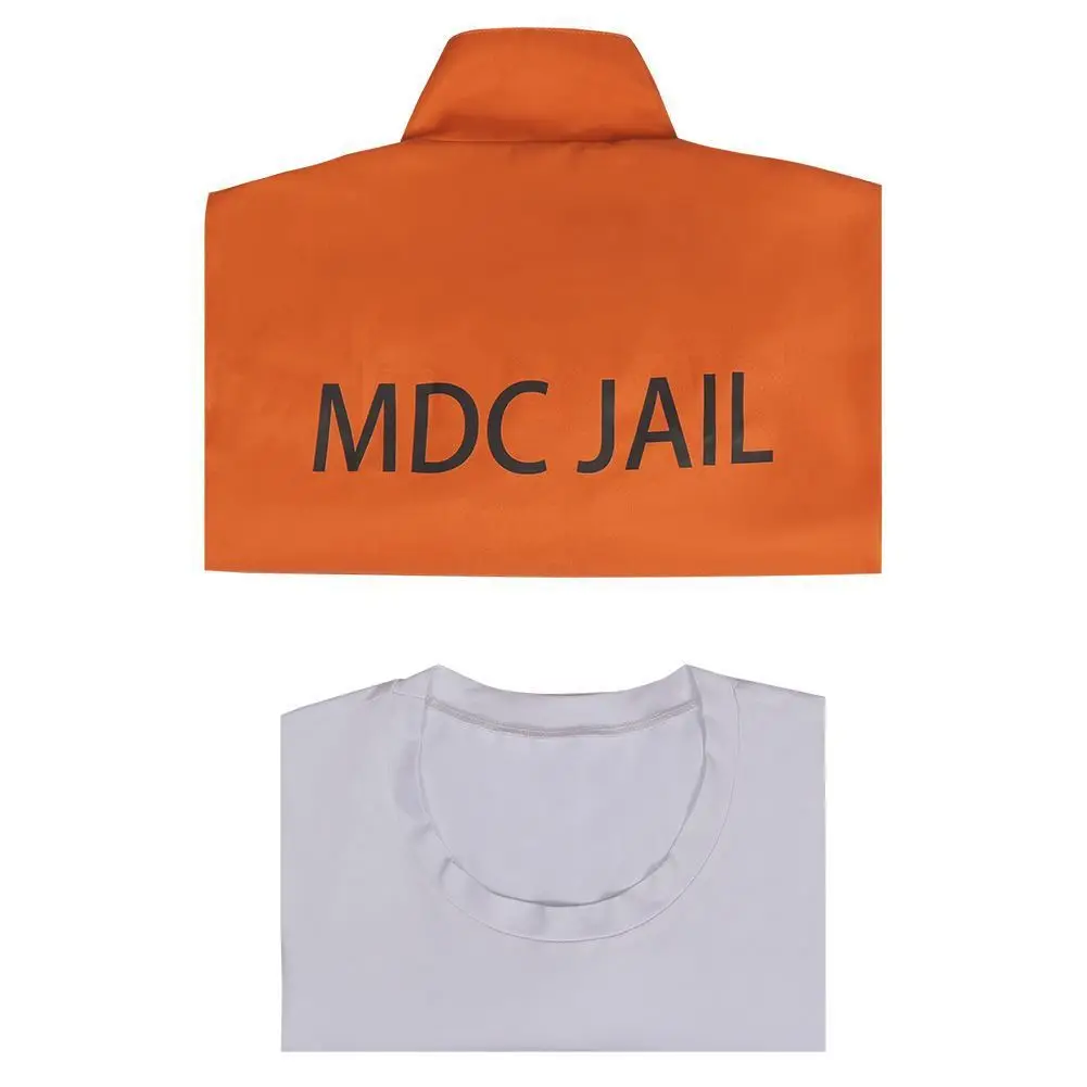 Orange Prison Prisoner Cosplay Morbius Prison Jumpsuit Costumes Halloween For Adult Men