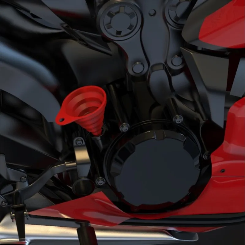 For Honda CB 125 190 250 300 400 500 650 1100 1000 1300 F R X ABS Universal Motrcycle Engine Collapsible Silicone Liquid Funnel