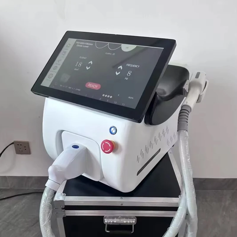 Diode Laser Hair Removal Machine Freezing Point Ice Cooling Painless Epilation 755 808 940 1064 Quadra Wavelength Beauty Device