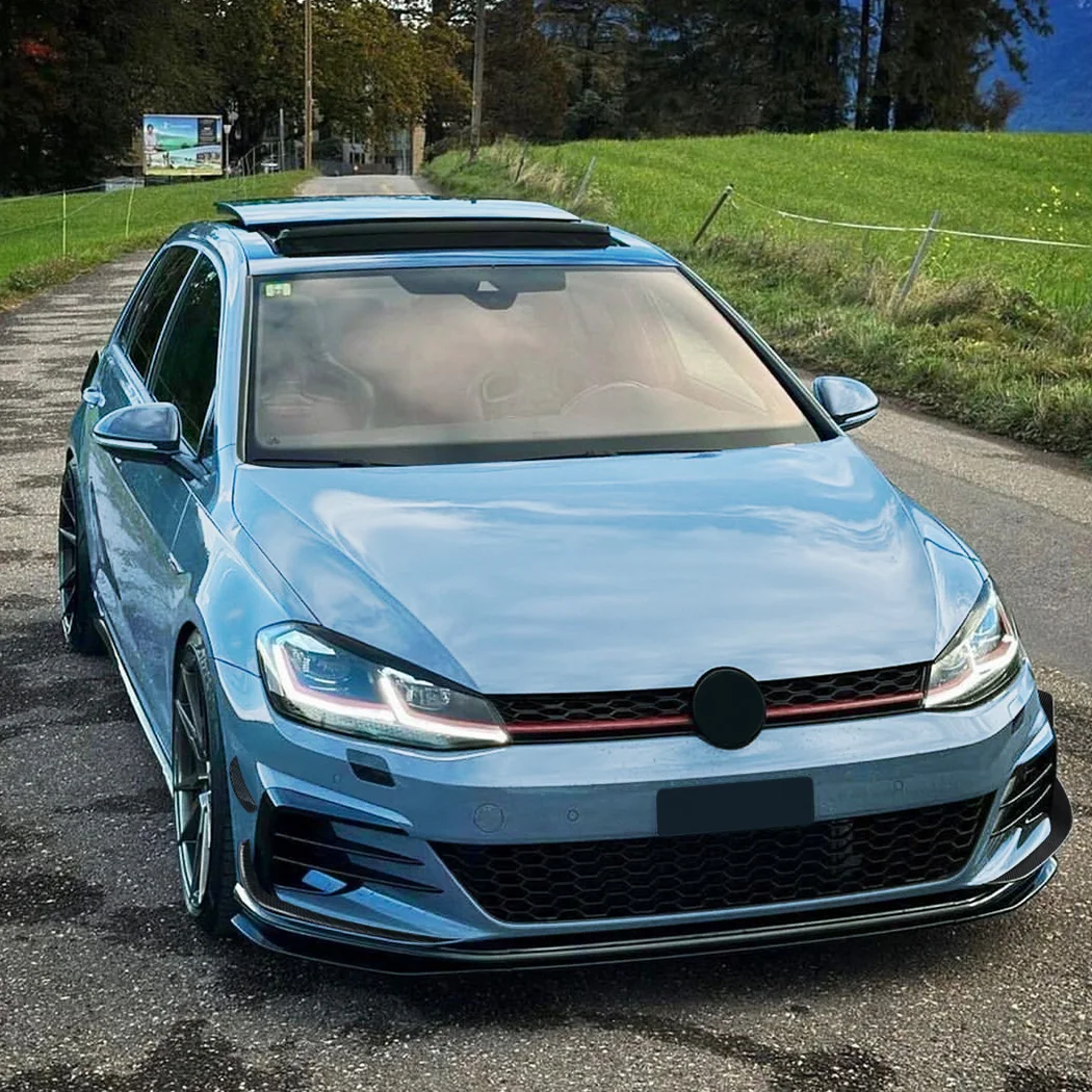 ل Volkswagen Golf 7.5 عالية 7.5 GTI 2017-2019 ملصقات السيارات 4 قطعة سكين الرياح الأمامية الجبهة شفرة نمط الديكور ملصقات الكسوة