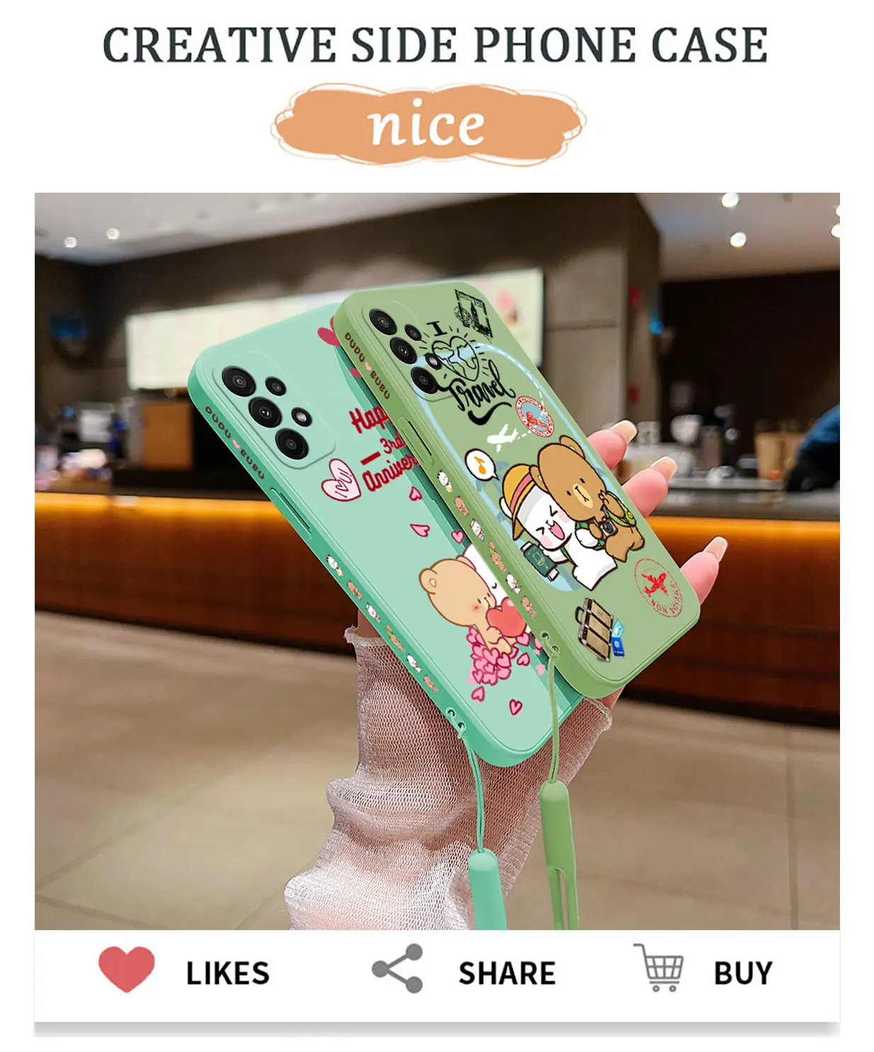 Cute DUDU BUBU Bear Phone Case For Xiaomi Mi 13 12 12T 12S 11 11T Ultra 10 10T 9 9T 9SE 8 Pro Lite 5G Liquid Silicone Cover