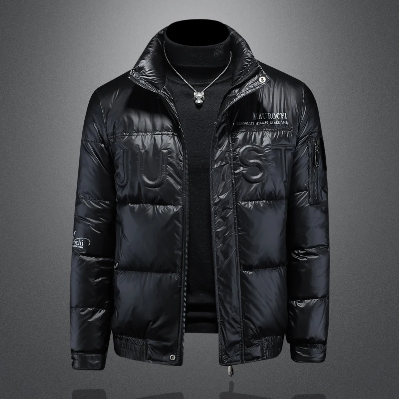 

Men's Thiened 90 White Du down Jaet Winter New Sle Faionable Urban Anti-Cold Warmth Outerwear Polyester Fabric