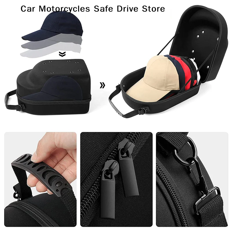 【CM】1pc Hat Travel Bag Baseball Cap Case Sport High Quality Storage Box Display EVA Carrying Bags Solid Color Unisex Baseball