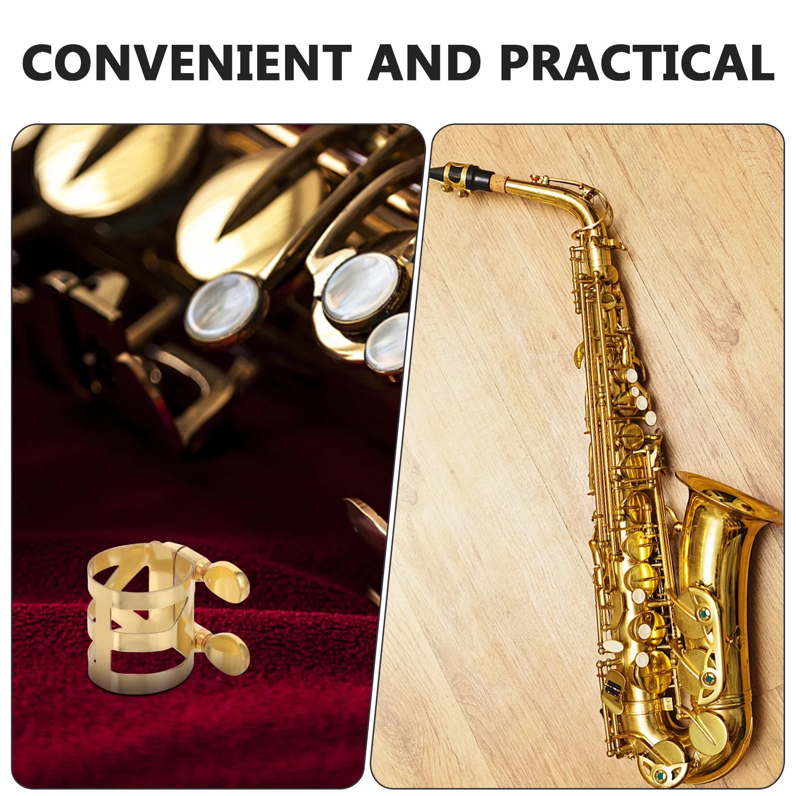 

Adjustable Metal Saxophone for Alto Mouthpiece Parts Accessories Fastener Ligature Supplies Fit All Brands