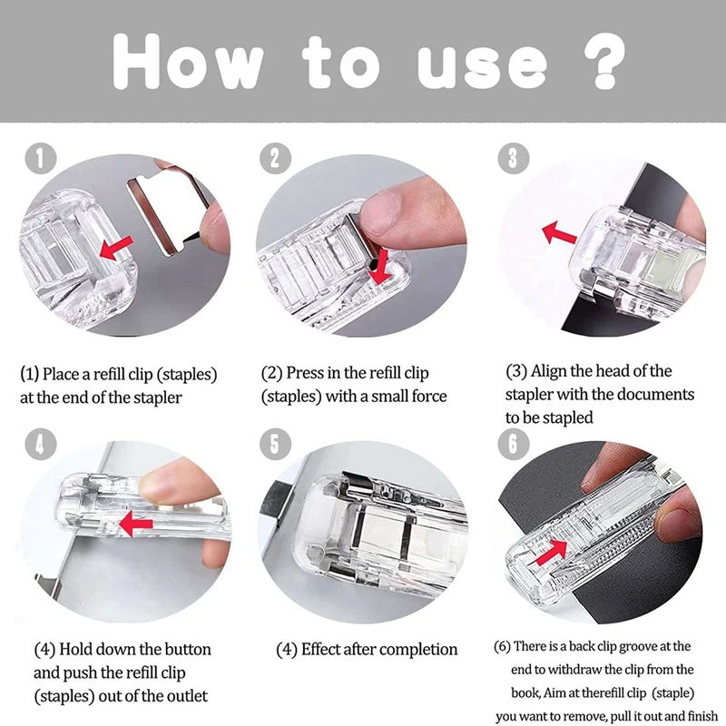2X เครื่องเย็บกระดาษแบบกดอุปกรณ์สำนักงานอุปกรณ์การเรียนสำหรับขนาดเล็กสำหรับนักเรียนวิทยาลัยเครื่องเย็บกระดาษสำหรับตั้งโต๊ะชุดเย็บกระดาษขนาดเล็ก