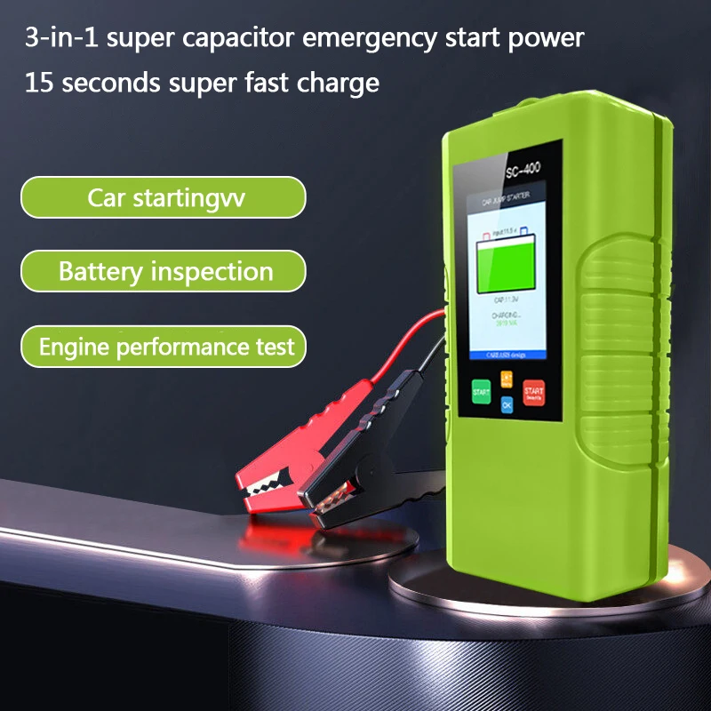 obd automotive battery failure emergency start power supply with 12V large capacitor multi-function portable beater