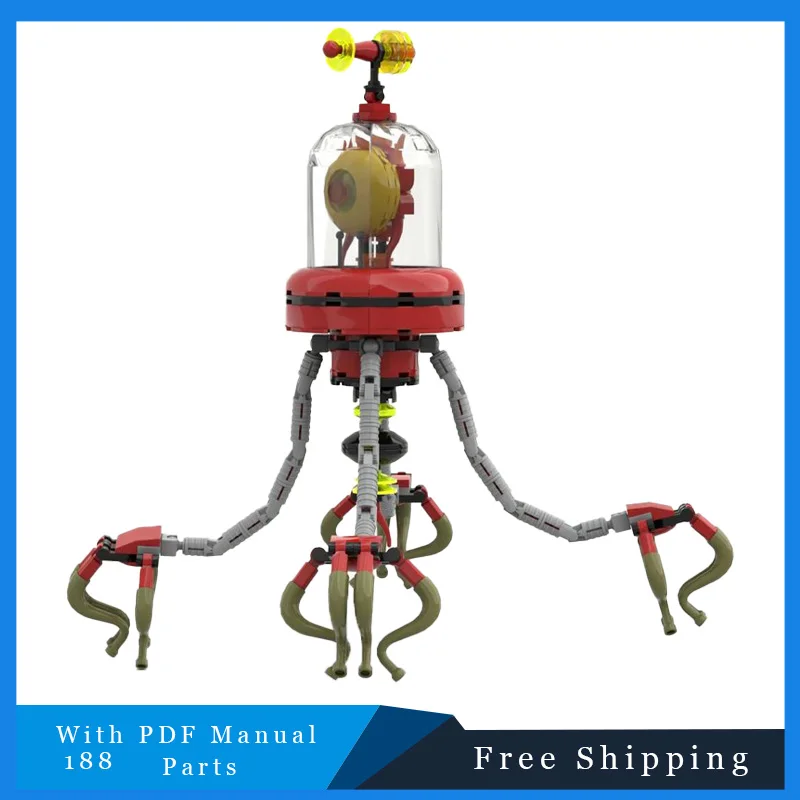 188 PCS MOC Alien Invaders Modular Building Blocks Model Educational DIY Assembly Display Toys For Kids Christmas Birthday Gifts