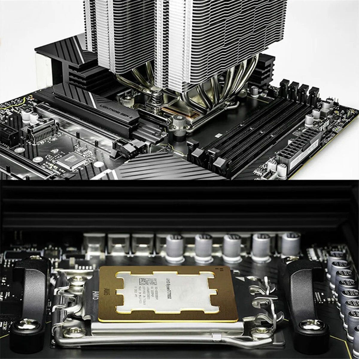 A72P AM5 CPU Contact Frame Copper Full Surround Frame Better Cooling CPU Heatsink Armor for AMD 7950X 7900X 7700X 7600X