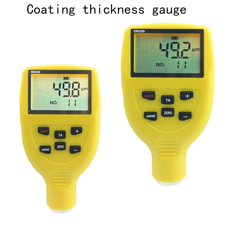 DONGRU DR230 Fe NFe High precision coating thickness gauge Magnetic principles and eddy currents 0-2000uM 0.1uM DR320 330 220