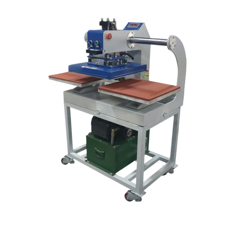 

Hydraulic up-slide hydraulic double-station garment printing machine